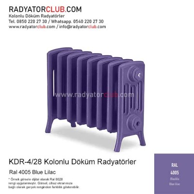 Kdr-4-28 Kolonlu Ayaklı Döküm Radyatör, Ral 4005 |  8 Kolon Kdr-4-28 Kolonlu Ayaklı Döküm Radyatör, Ral 4005 |  8 Kolon